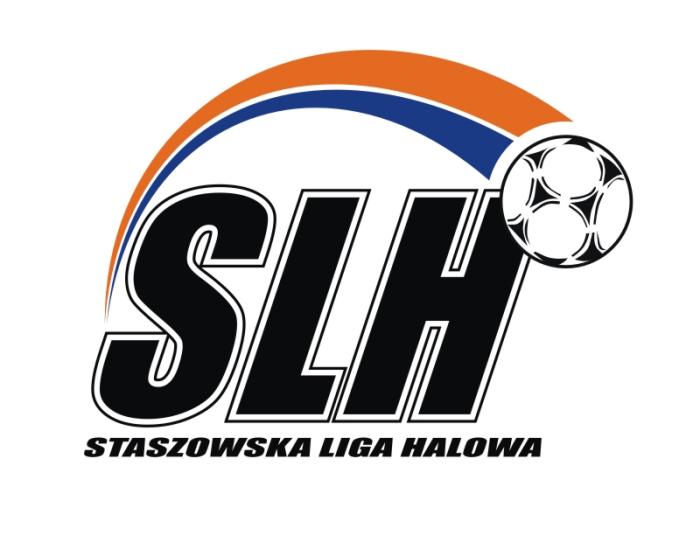 na zdjęciu logo Staszowskiej Ligi Halowej